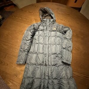 The North Face Slate Blue Long Puffer Jacket